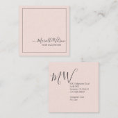 Minimalistische eenvoudige professionele typografi vierkante visitekaartje (Voorkant / Achterkant)