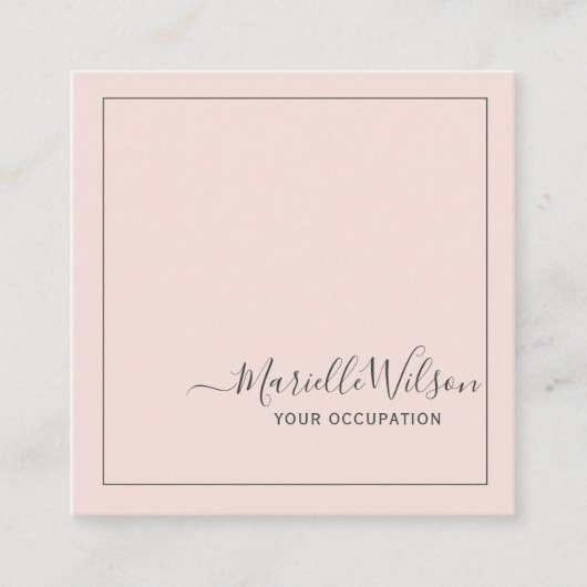 Minimalistische eenvoudige professionele typografi vierkante visitekaartje (Voorkant)