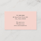 Minimalistische eenvoudige professionele typografi visitekaartje (Achterkant)