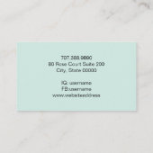 Minimalistische Eenvoudige Professionele Typografi Visitekaartje (Achterkant)