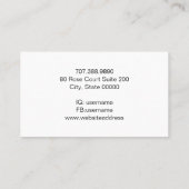 Minimalistische eenvoudige professionele typografi visitekaartje (Achterkant)