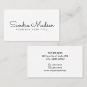 Minimalistische eenvoudige professionele typografi visitekaartje (Voorkant / Achterkant)