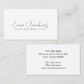 Minimalistische eenvoudige professionele typografi visitekaartje (Voorkant / Achterkant)