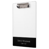 Minimalistische Eenvoudige Professionele Zwart Wit Klembord (Links)