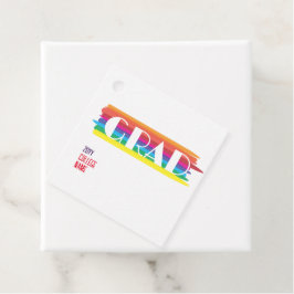 Minimalistische eenvoudige regenboog afgestudeerd  bedankjes labels