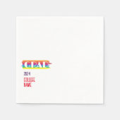 Minimalistische eenvoudige regenboog afgestudeerde servet (Voorkant)