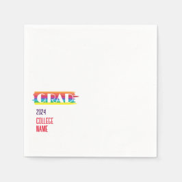 Minimalistische eenvoudige regenboog afgestudeerde servet