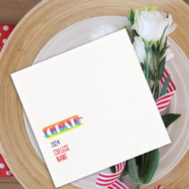 Minimalistische eenvoudige regenboog afgestudeerde servet