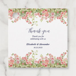 Minimalistische Eenvoudige  roos wijnstok bloemenb Bedankjes Labels