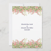 Minimalistische Eenvoudige  roos wijnstok bloemenb Kaart (Achterkant)