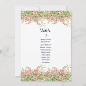 Minimalistische Eenvoudige roos wijnstok zitkaart Kaart (Achterkant)