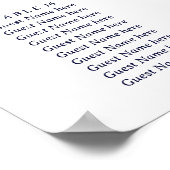 Minimalistische Eenvoudige roos wijnstok zitkaart Poster (Hoek)