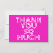 Minimalistische Eenvoudige Roze Girly Bedankkaart (Achterkant)