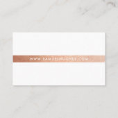 MINIMALISTISCHE eenvoudige schone faux roos gouden Visitekaartje (Achterkant)