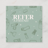 Minimalistische eenvoudige schoonmaakdiensten voor aanbevelingskaartje (Voorkant)