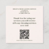 Minimalistische eenvoudige schoonmaakdiensten voor kortingskaartje (Achterkant)