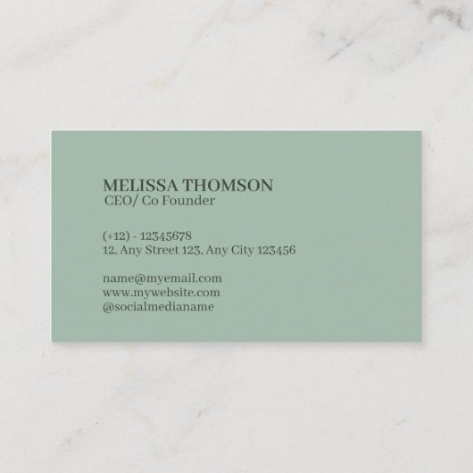 Minimalistische eenvoudige schoonmaakdiensten voor visitekaartje (Achterkant)