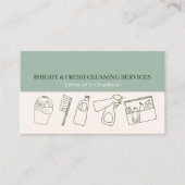 Minimalistische eenvoudige schoonmaakdiensten voor visitekaartje (Voorkant)