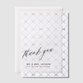 Minimalistische eenvoudige script bruiloft dank u  vellum uitnodigingen (Offset (Uitnodiging))