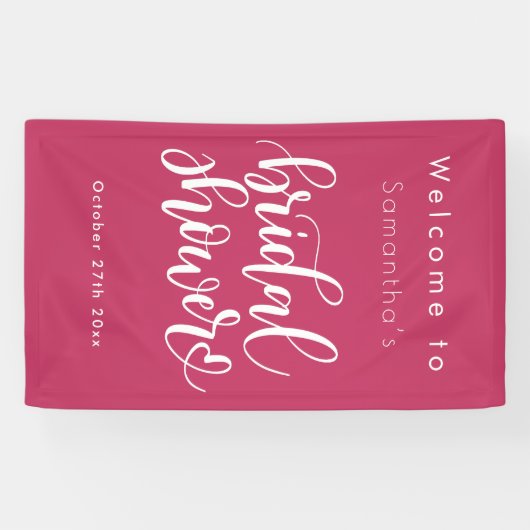 Minimalistische Eenvoudige Script | Moderne Bruids Spandoek (Horizontaal)