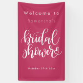 Minimalistische Eenvoudige Script | Moderne Bruids Spandoek (Verticaal)