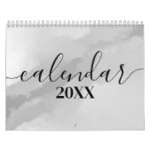 Minimalistische eenvoudige scriptkalligrafie elk j kalender (Hoes)