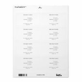 Minimalistische eenvoudige sojakaars zwart wit lab etiket (Full Sheet)