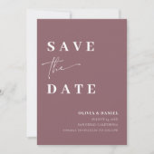 Minimalistische eenvoudige stoffige Paarse foto Be Kaart (Voorkant)