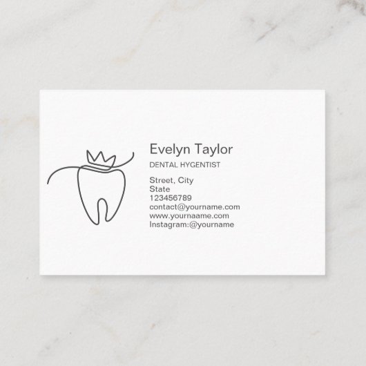 Minimalistische eenvoudige tandarts tanden bleken visitekaartje (Achterkant)