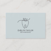 Minimalistische eenvoudige tandarts tanden bleken visitekaartje (Voorkant)