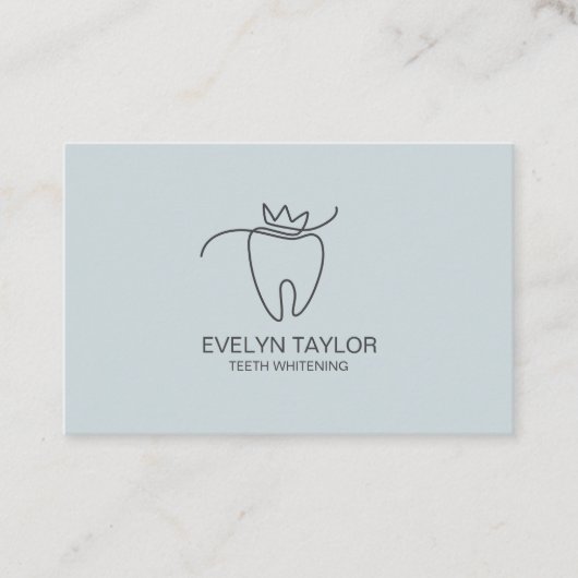 Minimalistische eenvoudige tandarts tanden bleken visitekaartje (Voorkant)