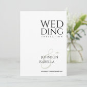 Minimalistische eenvoudige tekst alleen bruiloft u kaart (Staand voorkant)