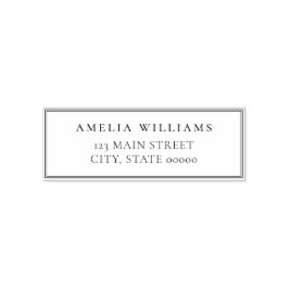 Minimalistische Eenvoudige Terugkeeradresstempel M Zelfinktende Stempel