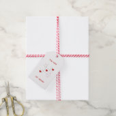 Minimalistische Eenvoudige tic-tac-toe Valentijnsd Cadeaulabel (Met Touw)