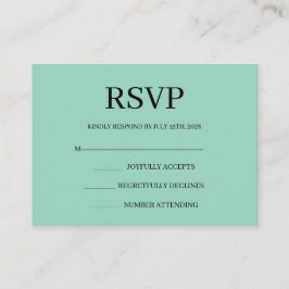 Minimalistische Eenvoudige Trouw-RSVP Bijlagekaart Informatiekaartje