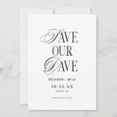 Minimalistische Eenvoudige Trouwfoto  Save The Date (Voorkant)