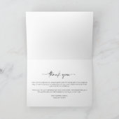 Minimalistische eenvoudige twee foto bruiloft dank bedankkaart (Binnen)