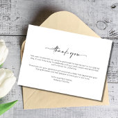 Minimalistische eenvoudige twee foto bruiloft dank bedankkaart