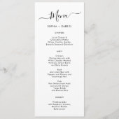 Minimalistische eenvoudige typografie Bruiloft Men Menu (Voorkant)