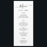 Minimalistische eenvoudige typografie Bruiloft Men Menu<br><div class="desc">Minimalistische Simple Typography Wedding Menu Kaart is ideaal voor een moderne minimalistische bruiloft. Ontwerp met zwart handgeschreven typografie / kalligrafie op een witte achtergrond, met een eenvoudige schone look. Dit menu kan worden gebruikt voor een huwelijksreceptie, repetitiediner of een evenement. Geweldige bruiloft menu kaarten voor moderne bruiloft, minimalistische bruiloft en...</div>