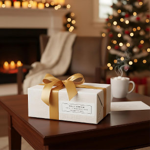 Minimalistische eenvoudige typografie retouradresl etiket