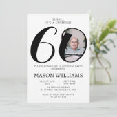 Minimalistische eenvoudige verrassing 60e verjaard kaart (Staand voorkant)