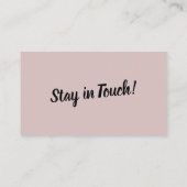 Minimalistische Eenvoudige We Zijn Verhuisd Mauve  Visitekaartje (Achterkant)