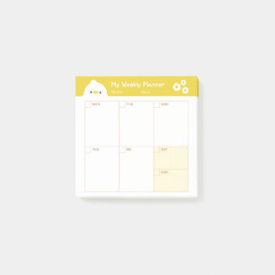Minimalistische Eenvoudige Wekelijkse Planner Kale Post-it® Notes