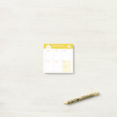 Minimalistische Eenvoudige Wekelijkse Planner Kale Post-it® Notes (Op bureau)