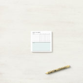 Minimalistische Eenvoudige Wekelijkse Planner Kale Post-it® Notes (Op bureau)
