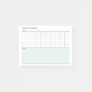 Minimalistische Eenvoudige Wekelijkse Planner Kale Post-it® Notes