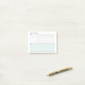 Minimalistische Eenvoudige Wekelijkse Planner Kale Post-it® Notes (Op bureau)