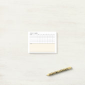 Minimalistische Eenvoudige Wekelijkse Planner Kale Post-it® Notes (Op bureau)