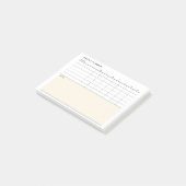Minimalistische Eenvoudige Wekelijkse Planner Kale Post-it® Notes (Schuin)
